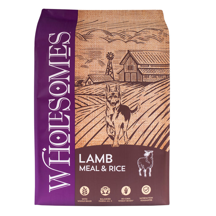 Wholesomes Dry Dog Food Lamb Meal & Rice, 1ea/40 lb