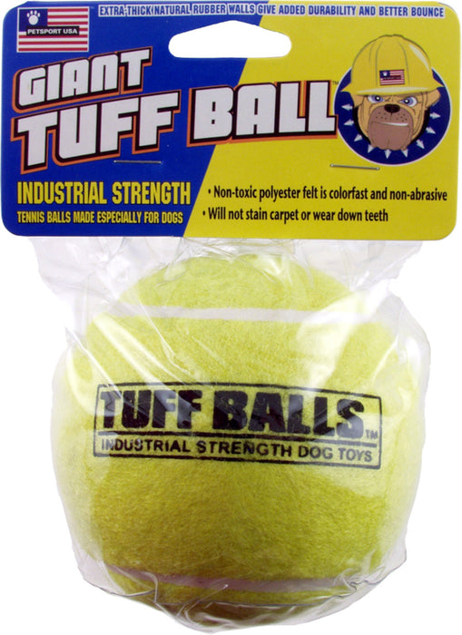 Petsport USA Tuff Ball Dog toy Yellow, 1ea/1 pk, 4 in