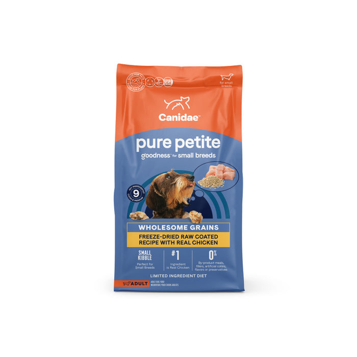 CANIDAE PURE Goodness Petite Freeze-Dried Small Breed Adult Dog Food Chicken, 1ea/4 lb