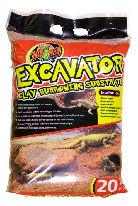 Zoo Med Excavator Clay Burrowing Substrate Brown, 1ea/20 lb