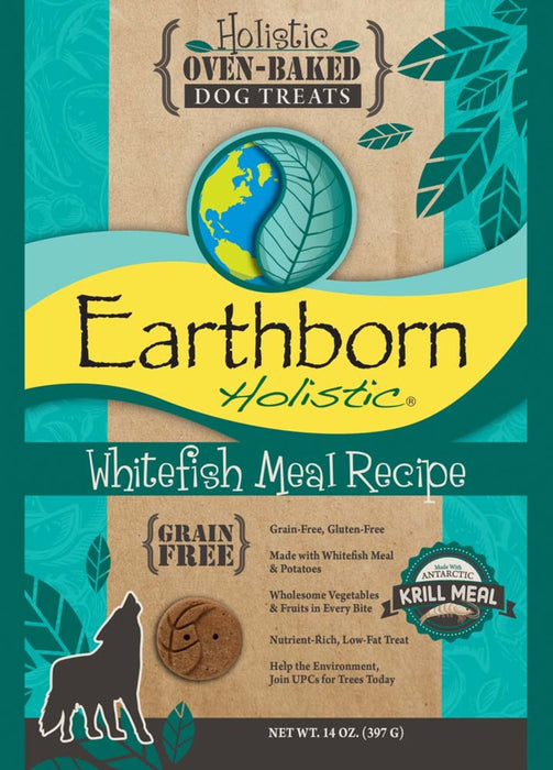 Earthborn Holistic Grain-Free Oven Baked Dog Treats Whitefish, 1ea/14 oz