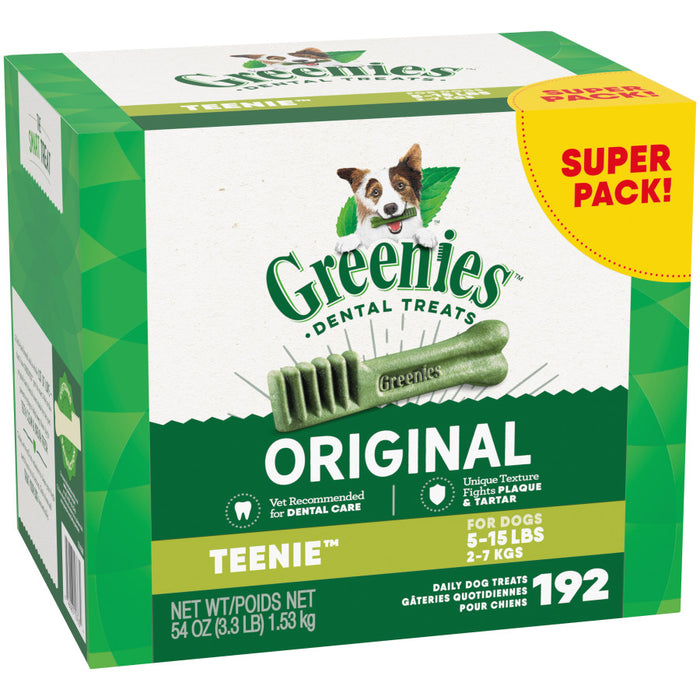 Greenies Dog Dental Treats Original, 1ea/54 oz, 192 ct, Teenie