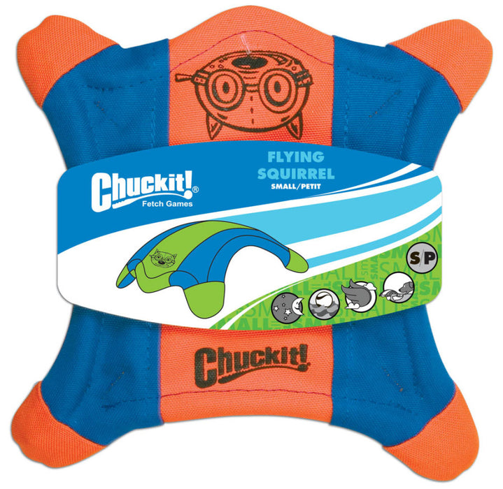 Chuckit! Flying Squirrel Dog Toy Blue/Orange, 1ea/SM