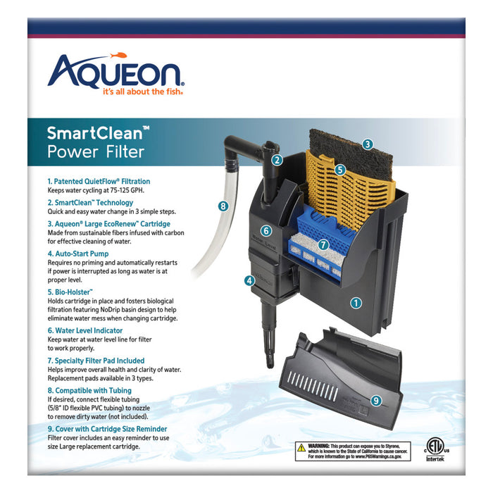 Aqueon SmartClean™ Power Filter with EcoRenew™ Filter Cartridge 1ea/20-30 gal