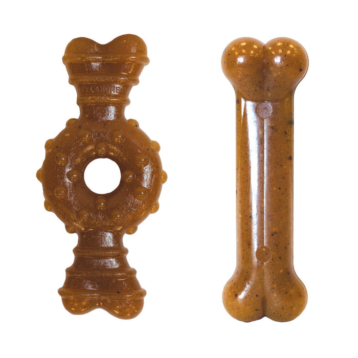 Nylabone Puppy Chew Ring Bone & Toy Twin Pack Ring Bone Twin Pack, 1ea/Medium - Up To 35 lb