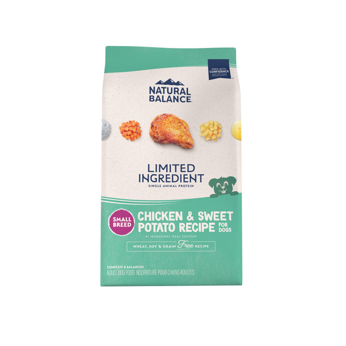 Natural Balance Pet Foods L.I.D. Small Breed Bites Dry Dog Food Chicken & Sweet Potato, 1ea/12 lb