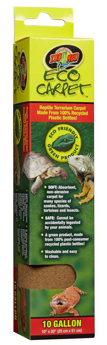 Zoo Med Eco Carpet Reptile Terrarium Carpet Tan, 1ea/10 gal, 10in X 20in