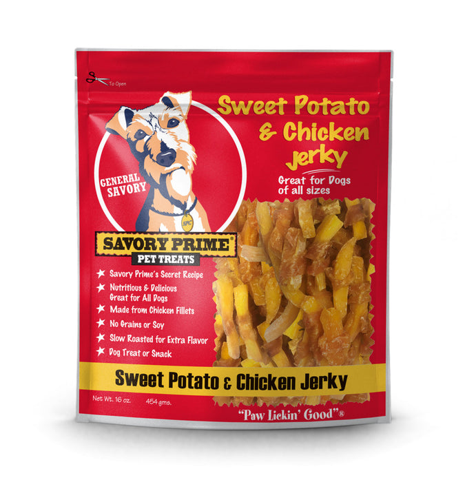 Savory Prime Jerky Treats Sweet Potato & Chicken, 1ea/16 oz