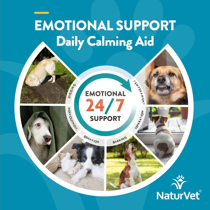 NaturVet Emotional Support Long Term Daily Calming Aid 1ea/120 ct