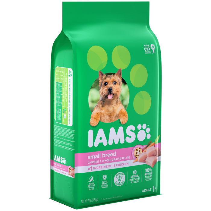 IAMS Small & Toy Breed Adult Dry Dog Food Real Chicken, 1ea/7 lb