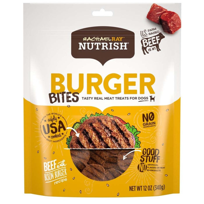 Rachael Ray NUTRISH Burger Bites Dog Treats Beef & Bison, 1ea/12 oz