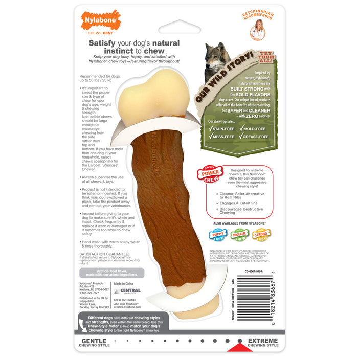 Nylabone Dura Chew Marrow Bone Alternative Dog Chew Toy 1ea/Large - Up To 50 lb