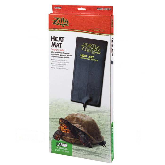 Zilla Terrarium Heat Mats Black, 1ea/Large, 50-60 gal, 24 W