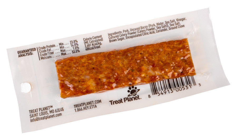 Etta Says! Meat Snack Bar Dog Treat Display Pork & Bacon, 12ea/One Size