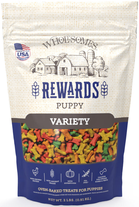 Wholesomes Rewards Biscuit Dog Treats Variety Variety, 1ea/Puppy, 2 lb