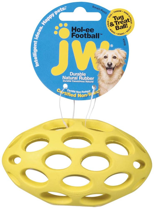 JW Pet Hol-ee Football Dog Toy Assorted, 1ea/SM