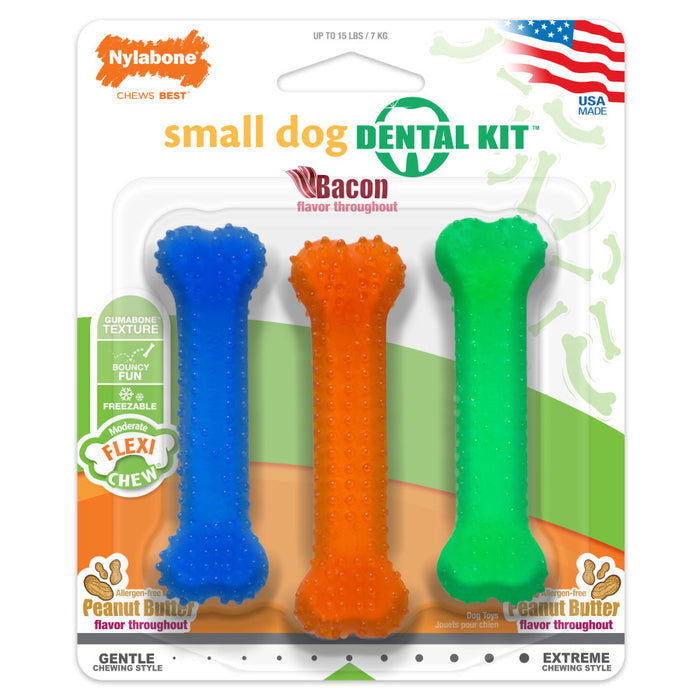 Nylabone FlexiChew Dog Dental Pack 1ea/XS - Up To 15 lb