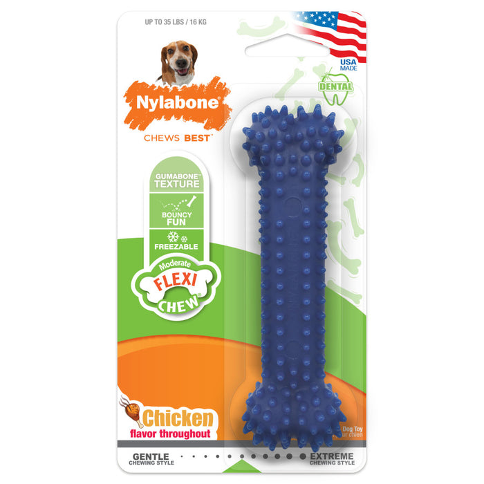 Nylabone Moderate Chew FlexiChew Dental Chew Toy 1ea/Medium - Up To 35 lb