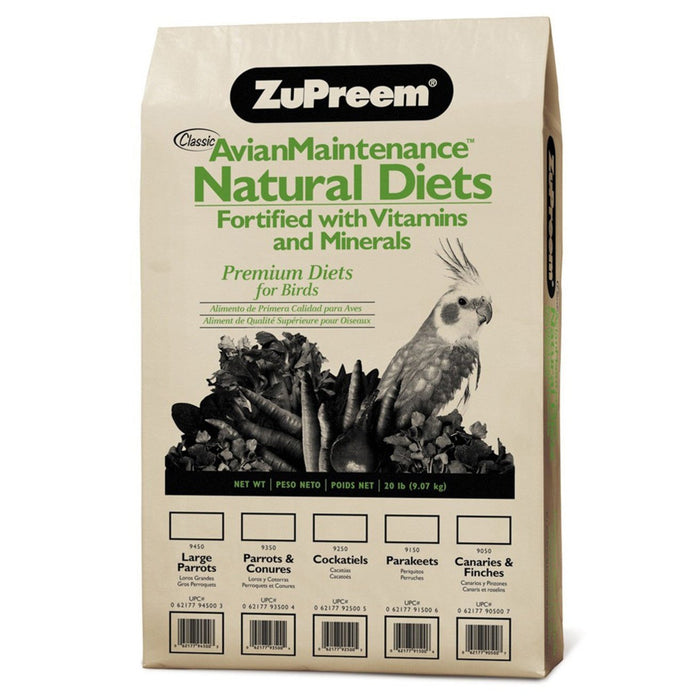 ZuPreem Natural Bird Food Cockatiels, 1ea/20 lb