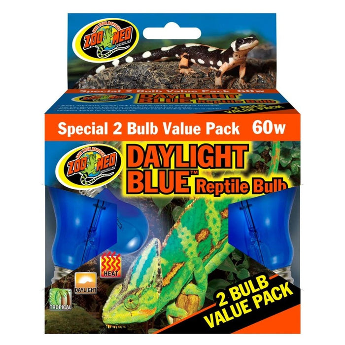 Zoo Med Daylight Blue Reptile Bulb Blue, 1ea/60 W, 2 pk