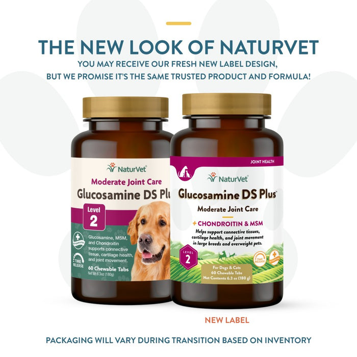 NaturVet Glucosamine-DS Plus Level 2 Time Release Tablets 1ea/60 ct