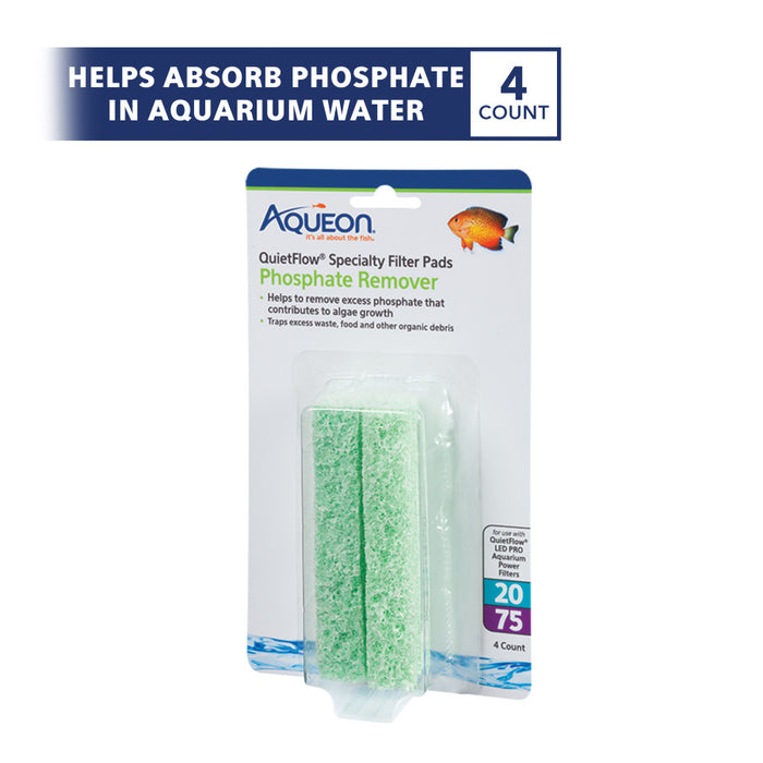 Aqueon Replacement Specialty Filter Pads Phosphate Remover, 1ea/20/75