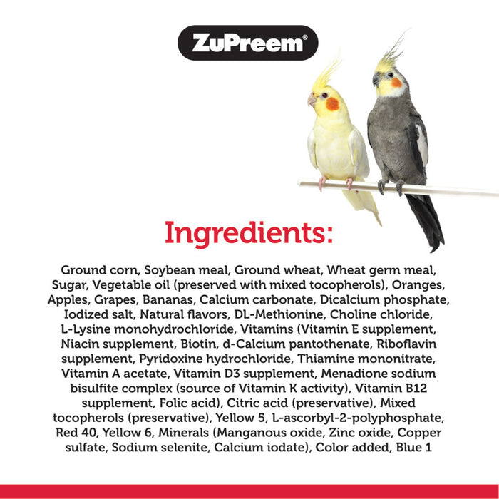 ZuPreem FruitBlend Bird Food Medium Birds, 1ea/2 lb