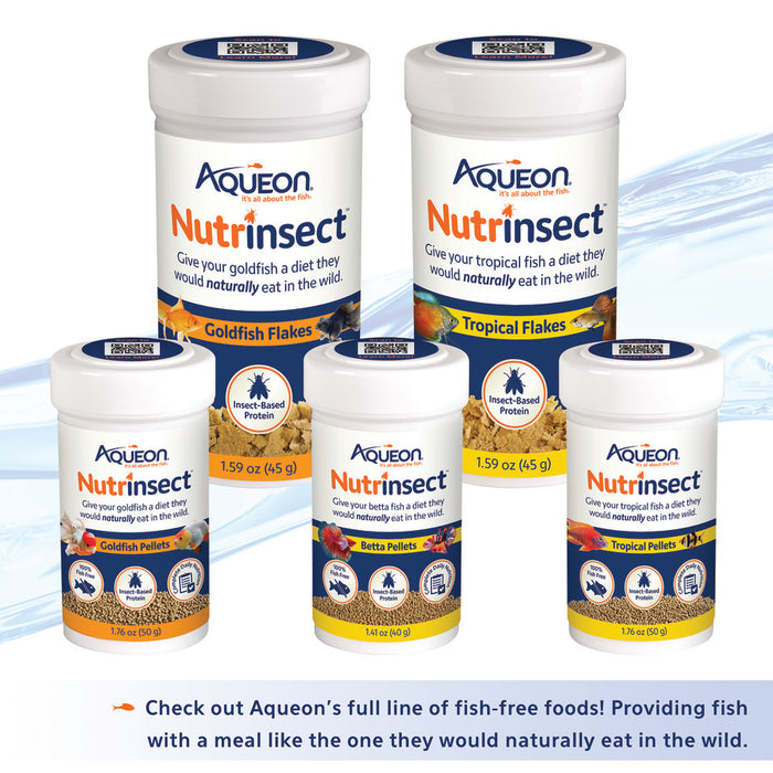 Aqueon Nutrinsect Fish-Free Fish Food Goldfish Flakes, 1ea/1.59 oz