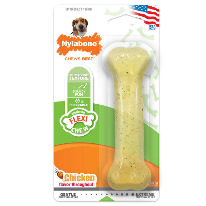 Nylabone Flex Moderate Chew Dog Toy 1ea/Medium - Up To 35 lb