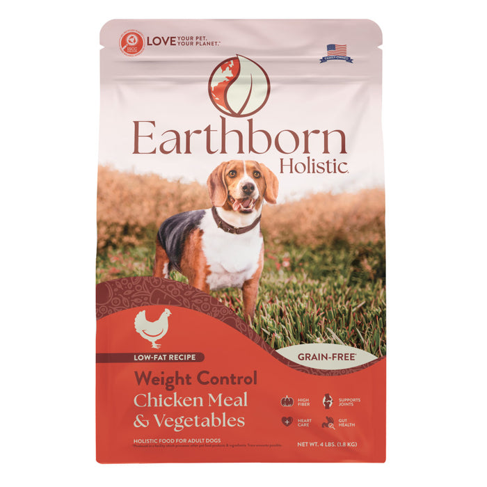 Earthborn Holistic Weight Control Grain-Free Dry Dog Food Chicken Meal & Vegetables, 1ea/4 lb