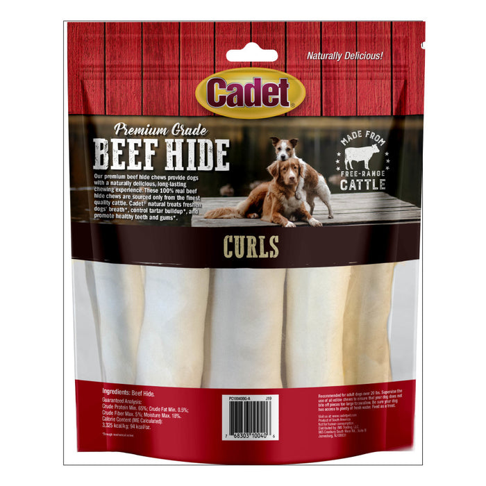 Cadet Premium Grade Beef Hide Dog Chew Curls Curls, Original, 1ea/1 lb