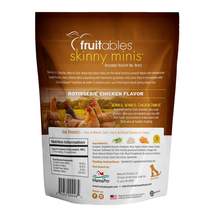 Fruitables Skinny Minis Soft Dog Treats Rotisserie Chicken, 1ea/5 oz