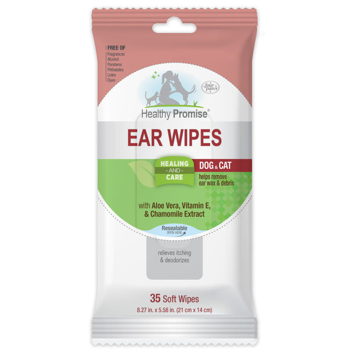 Four Paws Healthy Promise Pet Ear Wipes Ear Wipes, 1ea/35 ct