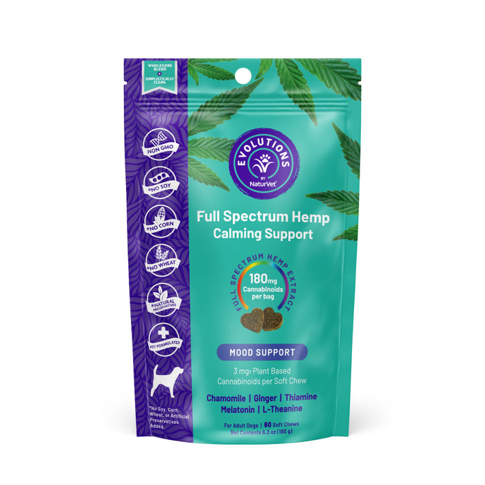 Evolutions by NaturVet Full Spectrum Hemp Calming Aid Soft Chews 1ea/60 ct