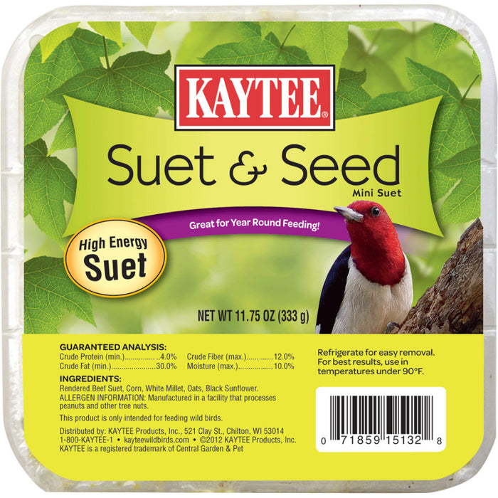 Kaytee Suet & Seed High Energy Suet 1ea/11.75 oz