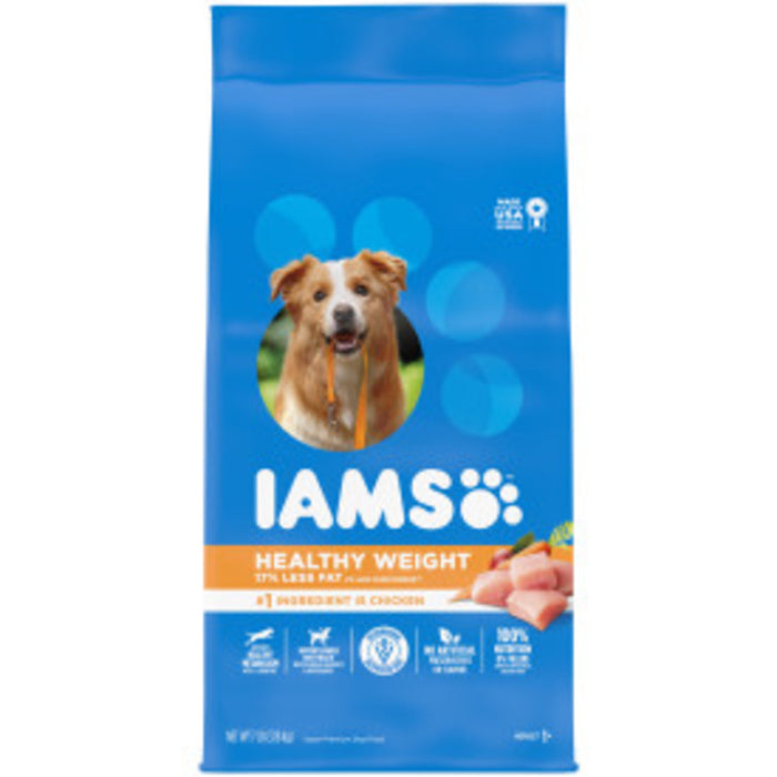 IAMS Healthy Weight Adult Dry Dog Food Chicken, 1ea/7 lb