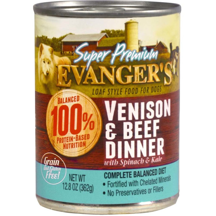 Evanger's Super Premium Limited Ingredient Wet Dog Food Venison/Beef, 12ea/12.8 oz, 12 pk