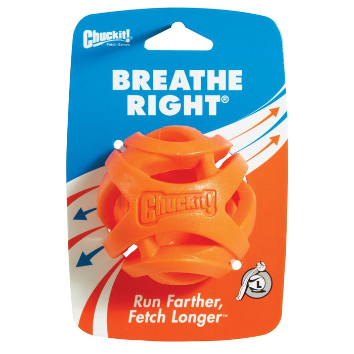 Chuckit! Breathe Right Dog Toy Fetch Ball Orange, 1ea/LG