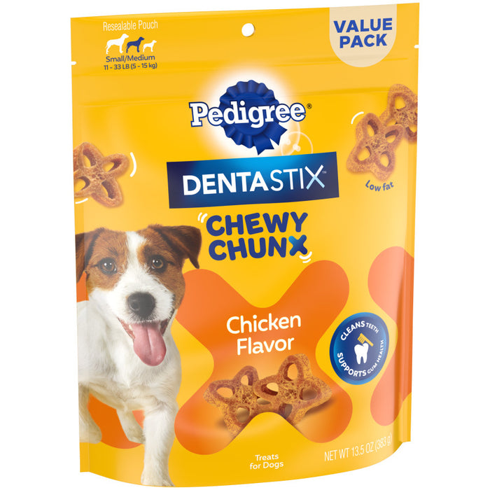 Pedigree Dentastix Chewy Chunx Dog Treat Chicken, 1ea/13.5 oz, SM/MD