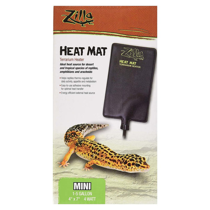 Zilla Terrarium Heat Mats Black, 1ea/Mini, 1-5 gal, 4 W