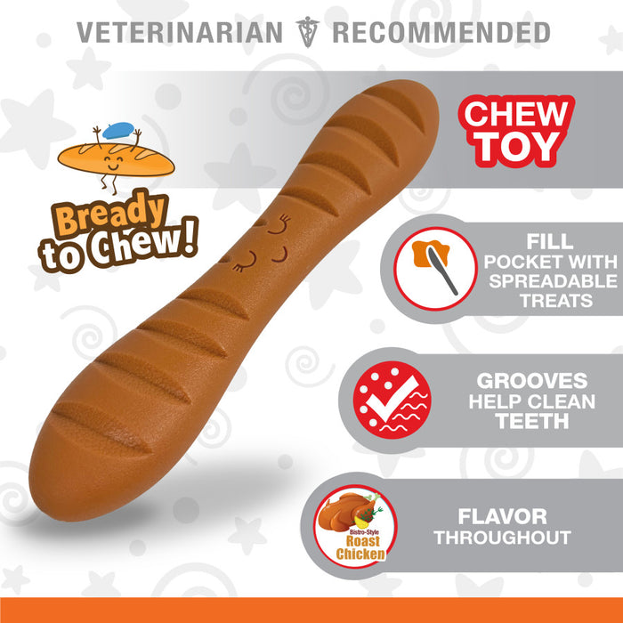 Nylabone Power Chew Baguette Dog Toy Chicken, 1ea/Large - Up To 50 lb