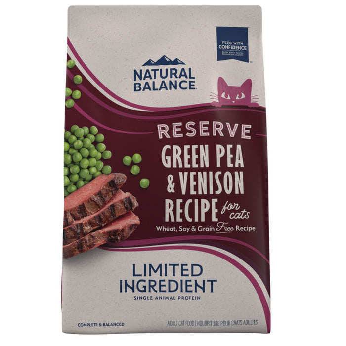 Natural Balance Pet Foods L.I.D. Reserve Dry Cat Food Green Pea & Venison, 1ea/4 lb