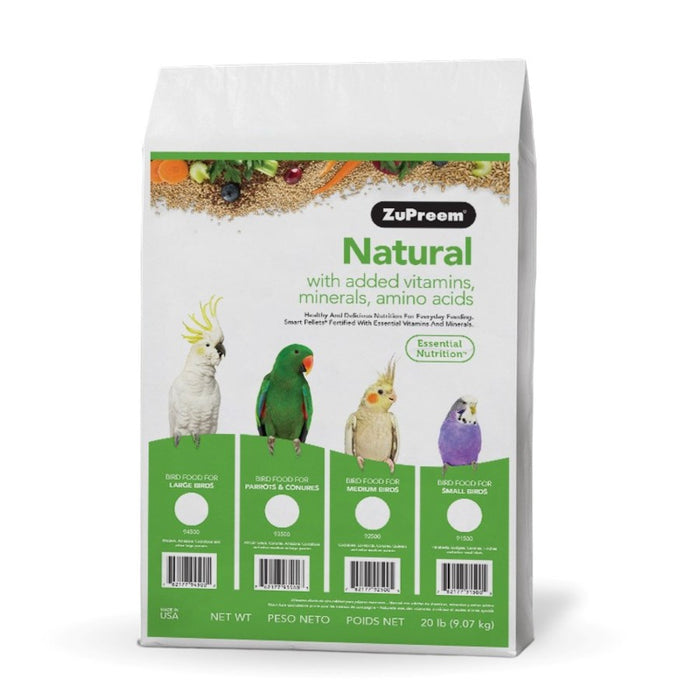 ZuPreem Natural Bird Food Cockatiels, 1ea/20 lb