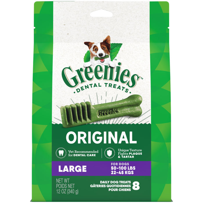 Greenies Dog Dental Treats Original, 1ea/12 oz, 8 ct, Large