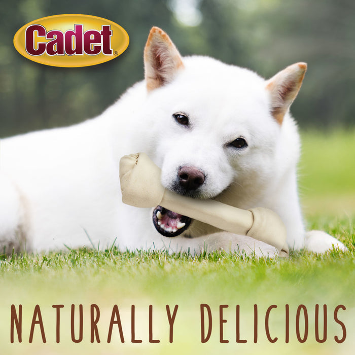 Cadet Beef Hide Knotted Dog Chews Individually Wrapped, 1ea/10-11 in