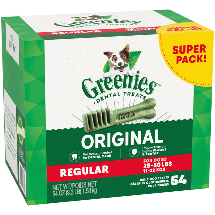 Greenies Dog Dental Treats Original, 1ea/54 oz, 54 ct, Regular