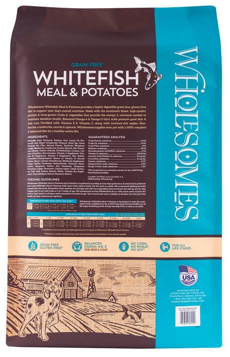 Wholesomes Grain Free Dry Dog Food Whitefish Meal & Potatoes, 1ea/35 lb