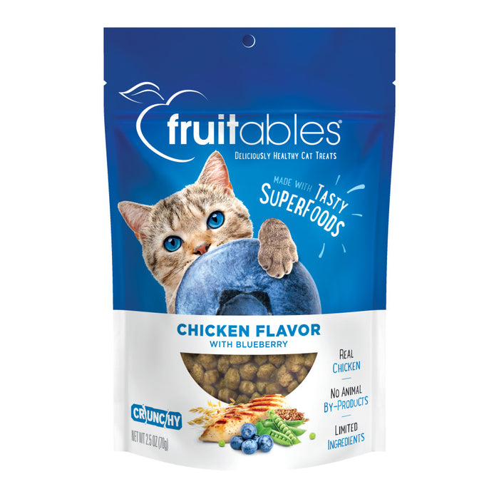 Fruitables Limited Ingredient Crunchy Cat Treats Chicken w/Blueberry, 1ea/2.5 oz