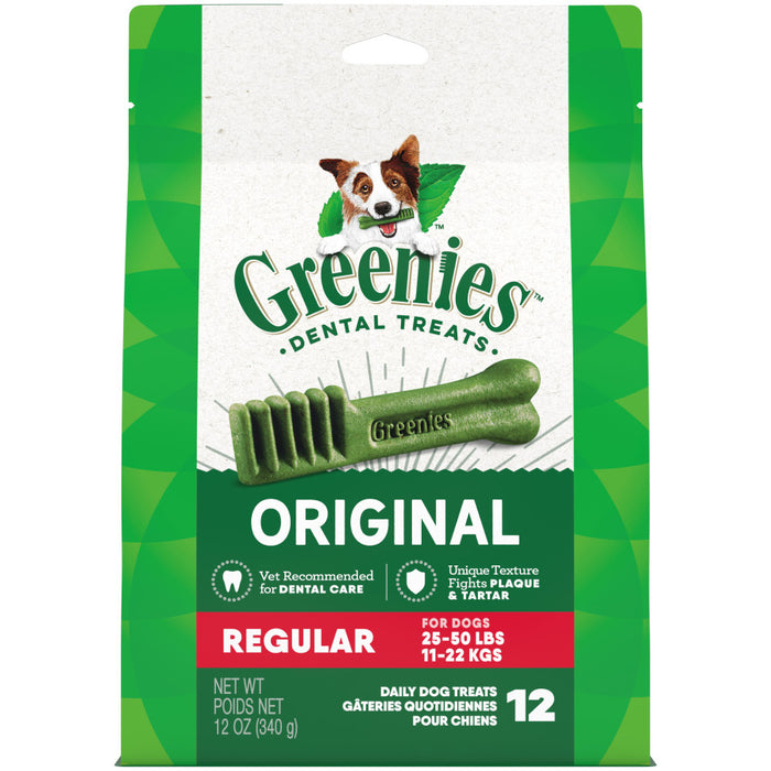 Greenies Dog Dental Treats Original, 1ea/12 oz, 12 ct, Regular