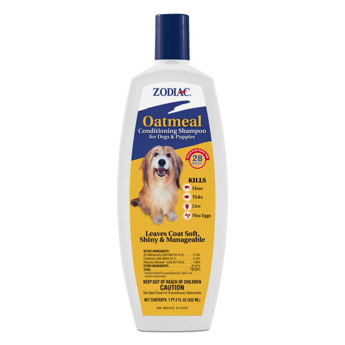 Zodiac Oatmeal Conditioning Shampoo for Dogs & Puppies 1ea/18 oz